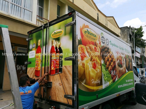 Ahimsa Lorry truck box inkjet sticker at klang Stiker Trak Lori Selangor, Malaysia, Kuala Lumpur (KL) Pembuat, Pebekal, Pemasangan | Great Sign Advertising (M) Sdn Bhd