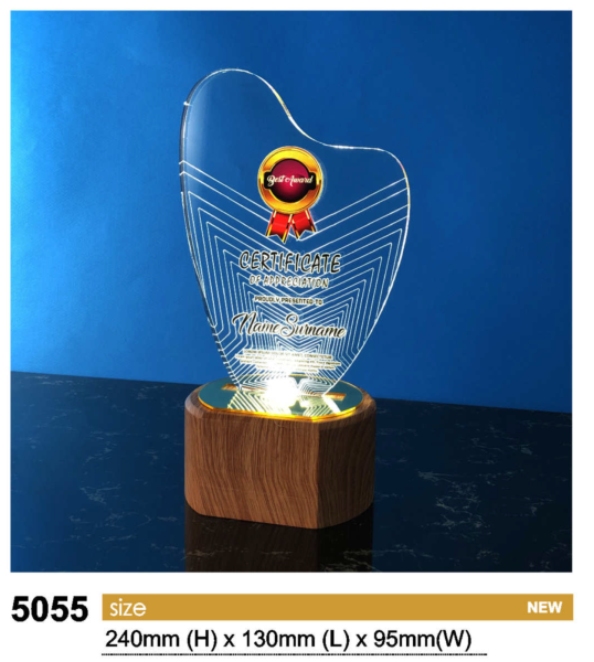 5055 Acrylic LED Lighting Trophy Trophy Johor Bahru (JB), Malaysia, Kuala Lumpur (KL), Selangor, Singapore Supplier, Suppliers, Supply, Supplies | M Sport Apparel