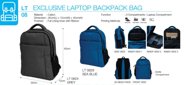 LT08 Backpack Bag Premium Gift Johor Bahru (JB), Malaysia, Kuala Lumpur (KL), Selangor, Singapore Supplier, Suppliers, Supply, Supplies | M Sport Apparel