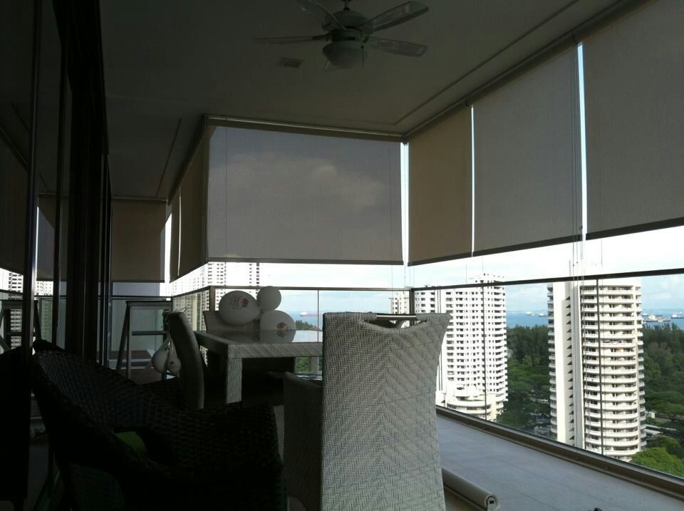 outdoor roller blind installation in JB and Singapore