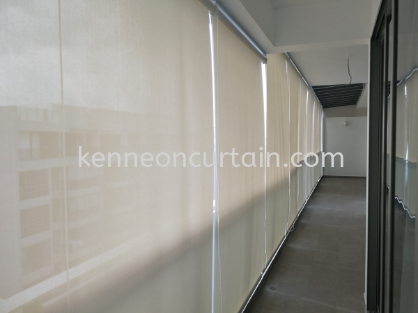 outdoor roller blind installation in JB and Singapore Outdoor Blinds Johor Bahru (JB), Malaysia, Taman Molek Supplier, Installation, Supply, Supplies | Ken-Neon Screen Decor