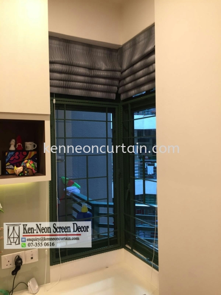 Custom make and installtion Roman Blinds (jb, kulai, gelang patah, ulu tiram, Iskandar, Mouth Austin, etc and Singapore) Roman Blinds  Johor Bahru (JB), Malaysia, Taman Molek Supplier, Installation, Supply, Supplies | Ken-Neon Screen Decor