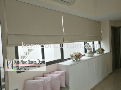 Custom make and installtion Roman Blinds (jb, kulai, gelang patah, ulu tiram, Iskandar, Mouth Austin, etc and Singapore)