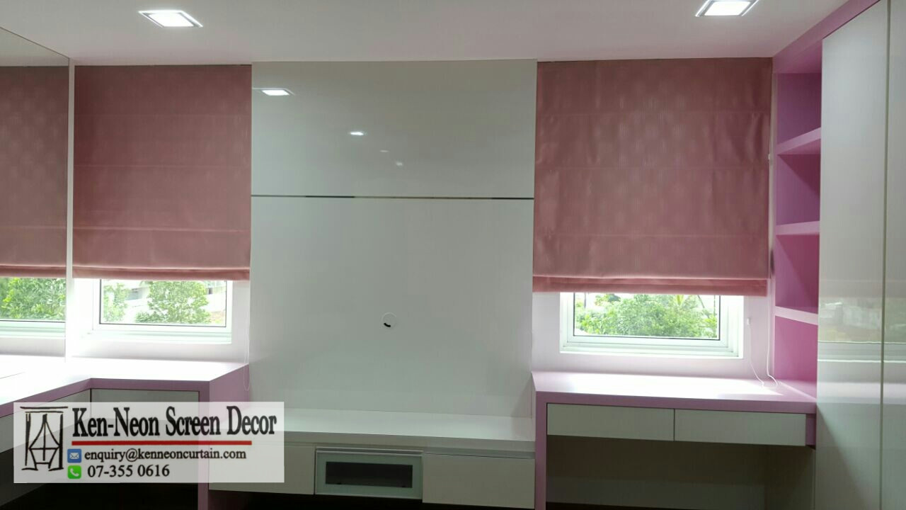 Custom make and installtion Roman Blinds (jb, kulai, gelang patah, ulu tiram, Iskandar, Mouth Austin, etc and Singapore)