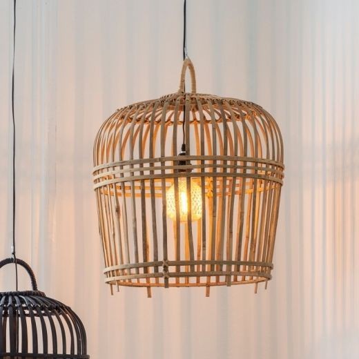 HAN 081 - RATTAN LAMP SHADE ROUND CONE SHAPE