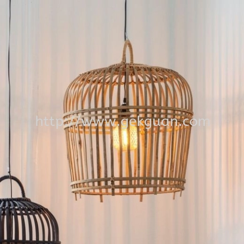 HAN 081 - RATTAN LAMP SHADE ROUND CONE SHAPE