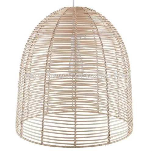 HAN 078 - RATTAN + METAL LAMP SHADE (ROUND) - S