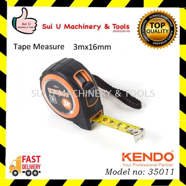 KENDO 35011 Tape Measure 3m x 16mm Measurement Tape  Measuring Instruments Kuala Lumpur (KL), Malaysia, Selangor, Setapak Supplier, Suppliers, Supply, Supplies | Sui U Machinery & Tools (M) Sdn Bhd