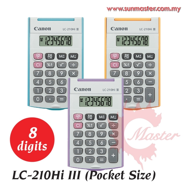 LC-210Hi III Calculator  Petaling Jaya (PJ), Selangor, Kuala Lumpur (KL), Malaysia. Supplier, Supply, Supplies, Service | Sun Master Fancy Paper Sdn Bhd