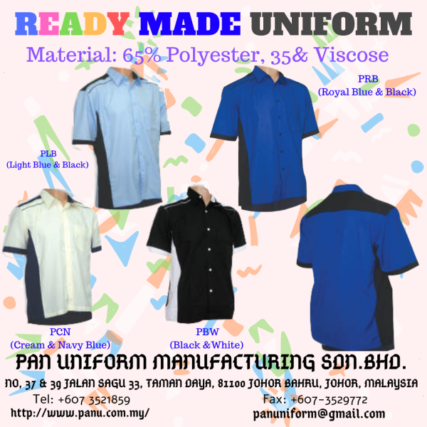 ready made Others Johor Bahru JB Malaysia Uniforms Manufacturer, Design & Supplier | Pan Uniform Manufacturing Sdn Bhd