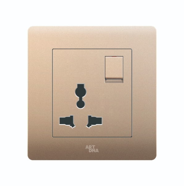 16A UNIVERSAL SOCKET Champagne Gold A38 Modern Series Johor Bahru (JB), Malaysia, Selangor, Kuala Lumpur (KL) Supplier, Suppliers, Supply, Supplies | Art Dna (M) Sdn Bhd