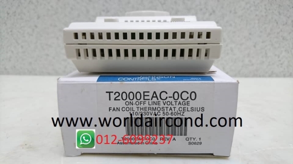 JOHNSON CONTROL FAN COIL THERMOSTAT T2000EAC-0C0 PARTS & ACCESSORIES Malaysia Supplier, Suppliers, Supply, Supplies | World Hvac Engrg Sdn Bhd