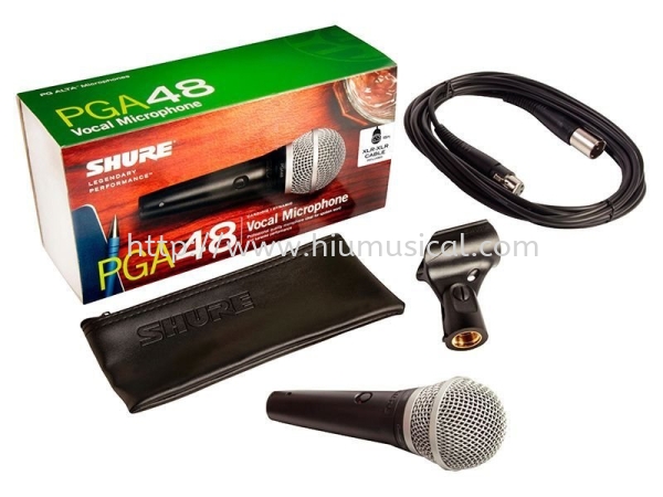 PGA48-QTR Cardioid Dynamic Vocal Microphone, On-Off Switch, includes Shure Microphones Johor Bahru JB Malaysia Supply Supplier, Services & Repair | HMI Audio Visual Sdn Bhd