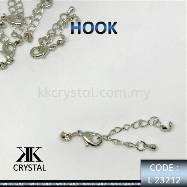 232126, HOK, L 23212, WHITE GOLD, 5PCS/PCK Connectors  Jewelry Findings, White Gold Plating Kuala Lumpur (KL), Malaysia, Selangor, Klang, Kepong Wholesaler, Supplier, Supply, Supplies | K&K Crystal Sdn Bhd