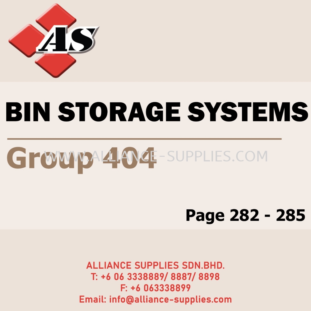 Bin Storage Systems Group 404 8 05 Workshop Equipment 08 Cromwell My Malaysia Melaka Johor Selangor Supplier Supply Supplies Alliance Supplies Sdn Bhd