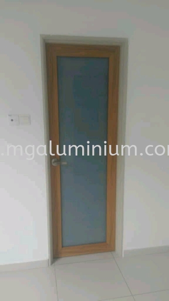 Alumininum Door (wood grain)    Design, Installation, Supply | MG Aluminium & Glass Works