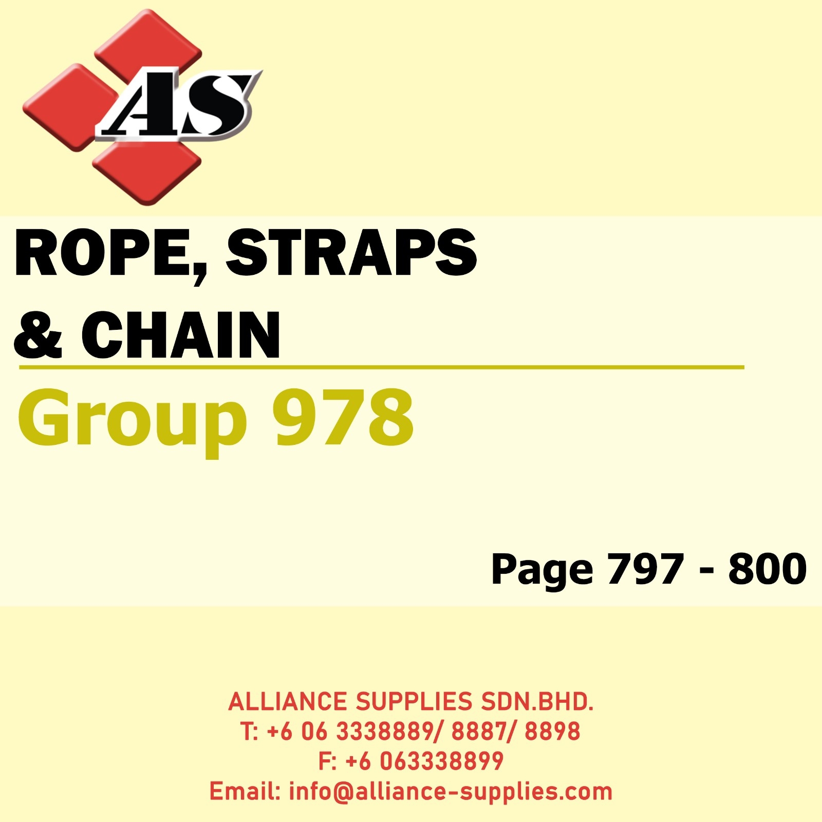 Rope, Straps  Chain (Group 978) 8.12 Site Maintenance 08.CROMWELL (MY)  Supplier, Supply, Supplies |