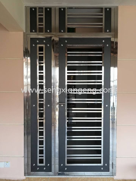 Stainless Steel Front Door Stainless Steel Door Stainless Steel  Johor Bahru JB Electrical Works, CCTV, Stainless Steel, Iron Works Supply Suppliers Installation  | Seng Xiang Electrical & Steel Sdn Bhd