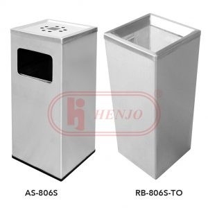 Ashtray Bins - AS-806S | RB-806S-TO Hygienic Ashtray & Waste Bins Malaysia Manufacturer | Evershine Stainless Steel Sdn Bhd