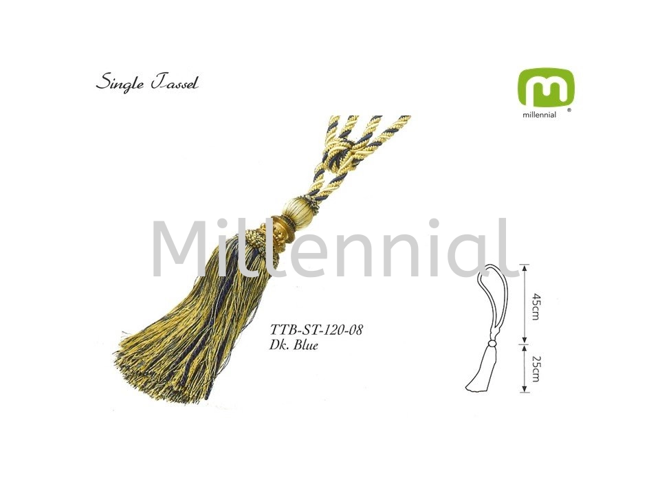 Dark Blue Single Tassel 