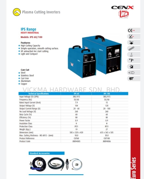 CENX WIN PLASMA CUTTING INVERTER MACHINE IPS60 /100 CENX WIM WELDING EQUIPMENT ACCESSORIES Johor Bahru (JB), Malaysia, Mount Austin Supplier, Suppliers, Supply, Supplies | VICKMA HARDWARE SDN. BHD.