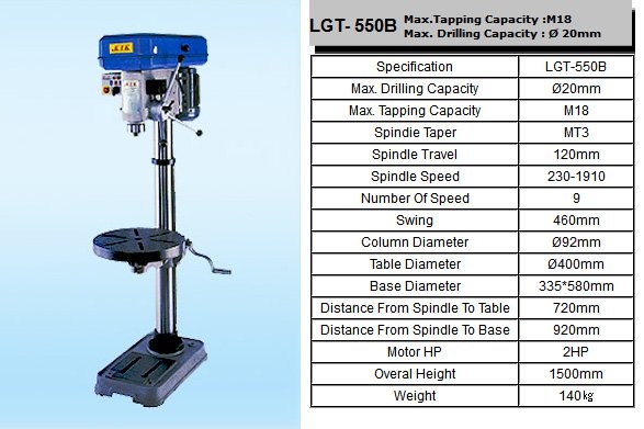 Esko / Precise Drilling Machines LGT-550B Drilling Machine Metal Equipment Selangor, Malaysia, Kuala Lumpur (KL), Seri Kembangan, Setapak, Kajang Supplier, Suppliers, Supply, Supplies | Knight Auto Sdn Bhd