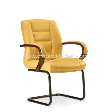 VIERA DIRECTOR VISITOR LEATHER CHAIR WITH EPOXY BLACK CANTILEVER BASE