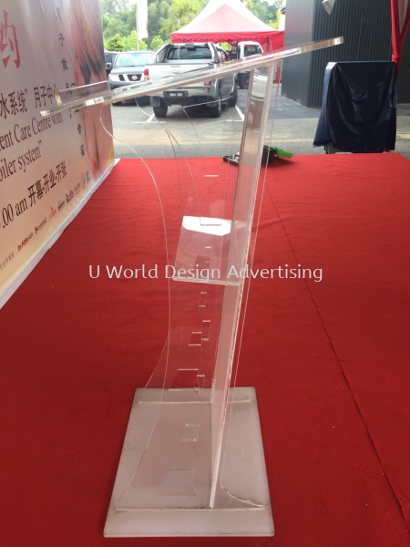 Acrylic Podium display ACRYLIC DISPLAY SYSTEM Malaysia, Selangor, Klang, Kuala Lumpur (KL) Manufacturer, Supplier, Supply, Supplies | U World Design Advertising