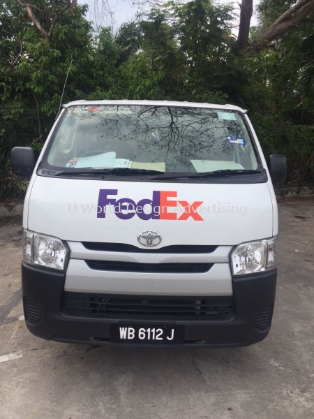 FedEx Ship Center Cutting sticker on van at Bukit Jelutong, Shah Alam, Selangor (2) VAN STICKER Malaysia, Selangor, Klang, Kuala Lumpur (KL) Manufacturer, Supplier, Supply, Supplies | U World Design Advertising