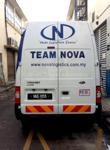 Nova Logistics cutting sticker on van at klang selangor VAN STICKER Malaysia, Selangor, Klang, Kuala Lumpur (KL) Manufacturer, Supplier, Supply, Supplies | U World Design Advertising