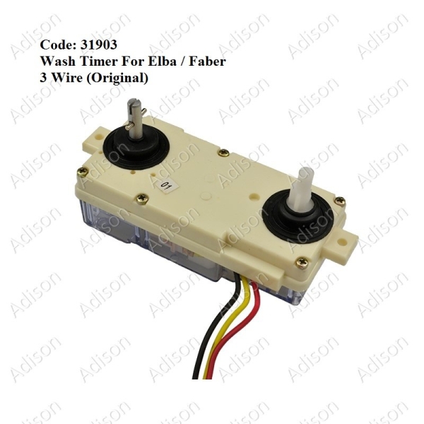 Code: 31903 Elba/Faber Wash Timer 3 Wire (Original) Wash Timer / Spin Timer Washing Machine Parts Melaka, Malaysia Supplier, Wholesaler, Supply, Supplies | Adison Component Sdn Bhd