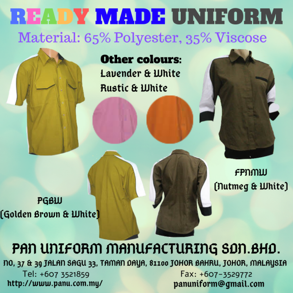 ready made Others Johor Bahru JB Malaysia Uniforms Manufacturer, Design & Supplier | Pan Uniform Manufacturing Sdn Bhd