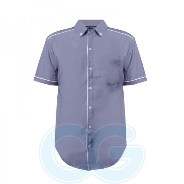 Unisex Short Sleeve Shirt (NHB17M-445) (Lavender/White) 65% Vicose & 35% Polyester Shirt Penang, Malaysia, Simpang Ampat Supplier, Manufacturer, Wholesaler, Supply | O.G. Uniform Trading Sdn Bhd