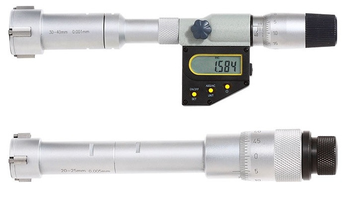 Series 208 / 209 - Three-Point Internal Micrometers (12-100mm / .5-4.0")