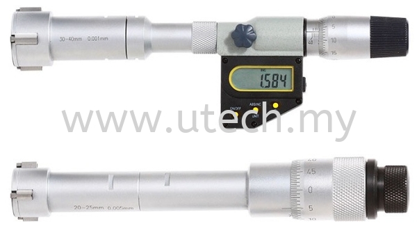 Series 208 / 209 - Three-Point Internal Micrometers (12-100mm / .5-4.0")  Micrometers  Measuring Tool  Penang, Malaysia, Selangor, Kuala Lumpur (KL), Johor Bahru (JB) Supplier, Suppliers, Supply, Supplies | U Tech Resources