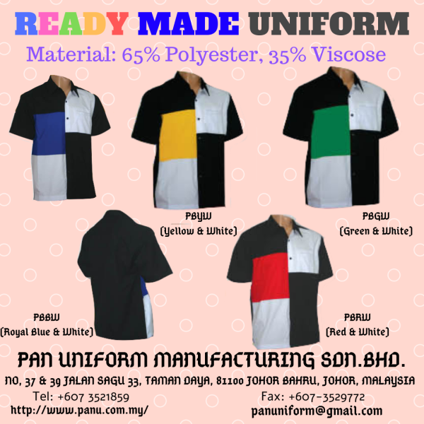 ready made Others Johor Bahru JB Malaysia Uniforms Manufacturer, Design & Supplier | Pan Uniform Manufacturing Sdn Bhd