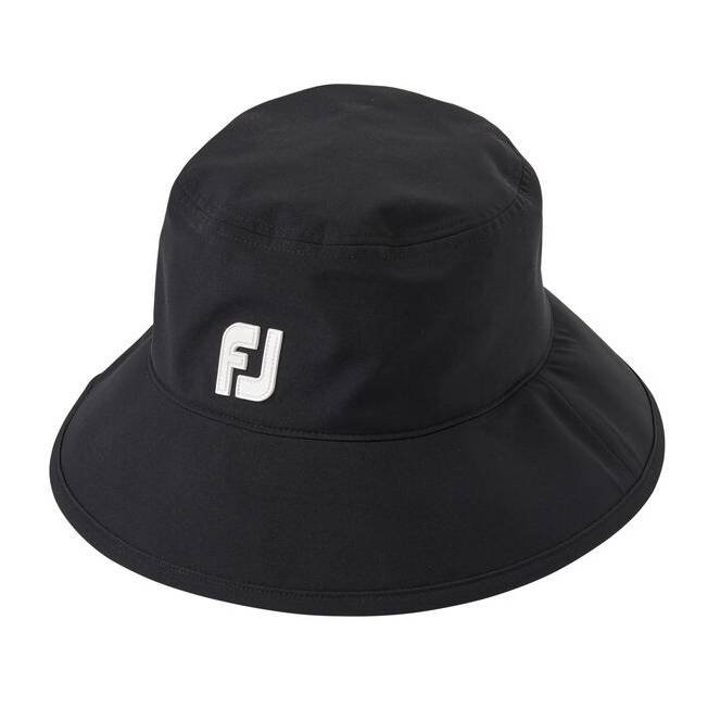 FJ DryJoys Tour Golf Bucket Rain Hat Black