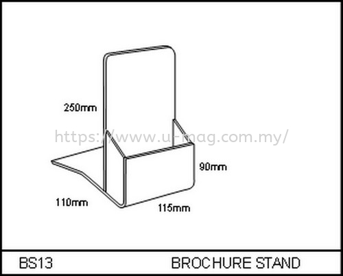 BS13 BROCHURE STAND BROCHURE STAND Malaysia, Johor Bahru (JB), Ulu Tiram Manufacturer, Supplier, Supply, Supplies | U-Mag Acrylic Products (M) Sdn Bhd