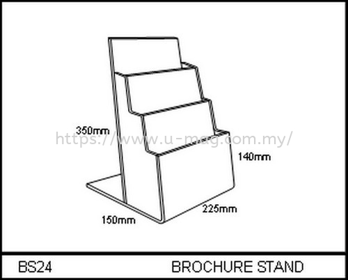 BS24 BROCHURE STAND BROCHURE STAND Malaysia, Johor Bahru (JB), Ulu Tiram Manufacturer, Supplier, Supply, Supplies | U-Mag Acrylic Products (M) Sdn Bhd