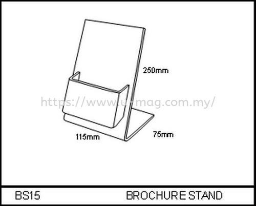 BS15 BROCHURE STAND BROCHURE STAND Malaysia, Johor Bahru (JB), Ulu Tiram Manufacturer, Supplier, Supply, Supplies | U-Mag Acrylic Products (M) Sdn Bhd