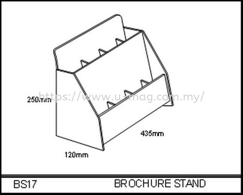 BS17 BROCHURE STAND BROCHURE STAND Malaysia, Johor Bahru (JB), Ulu Tiram Manufacturer, Supplier, Supply, Supplies | U-Mag Acrylic Products (M) Sdn Bhd