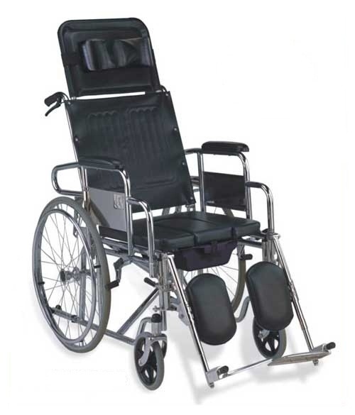 Steel Reclining Commode Wheelchair Steel Construction  Wheel Chair & Push Chair Selangor, Malaysia, Kuala Lumpur (KL), Shah Alam Supplier, Suppliers, Supply, Supplies | Behealth Medic Sdn Bhd