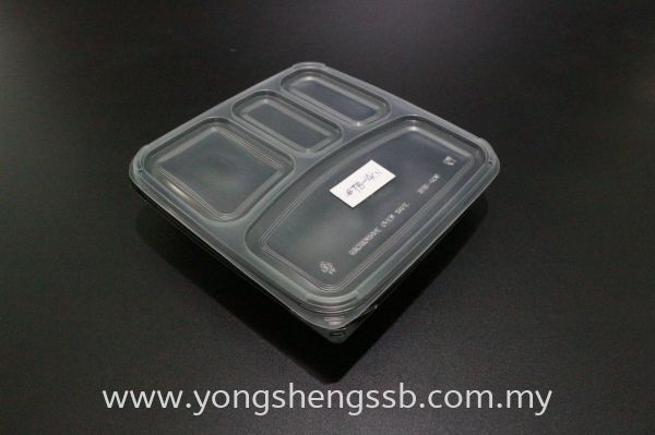 BTB-4CN (300PCS/PKT) WITH LID Lunch Boxes Container / Plastic Cup / Bottle / Bowl / Plate / Tray / Cutleries / PET Johor Bahru (JB), Malaysia, Muar, Skudai Supplier, Wholesaler, Supply | Yong Sheng Supply Sdn Bhd