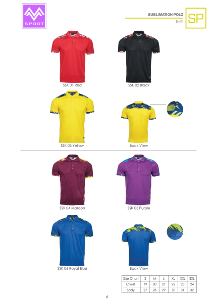 Sublimation Polo SP6 Sublimation Polo SP Collar Polo Tee Sublimation Shirt Johor Bahru (JB), Malaysia, Kuala Lumpur (KL), Selangor, Singapore Supplier, Suppliers, Supply, Supplies | M Sport Apparel