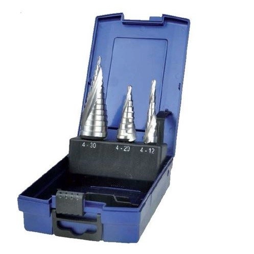 145 x 105 x 40mm Plastic Box for 3Pc HSS Spiral Flute Step Drill Set (TMDR0004001B)