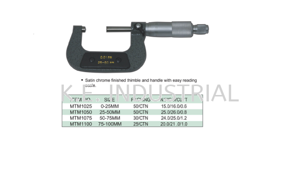 MICROMETERS (MM) Tools Selangor, Klang, Malaysia, Kuala Lumpur (KL) Supplier, Suppliers, Supply, Supplies | K.E. Industrial Supply Sdn Bhd