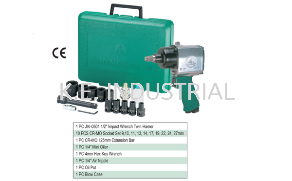 17PCS 1/2"AIR IMPACT WRENCH SET Power Tools & Machinery Selangor, Klang, Malaysia, Kuala Lumpur (KL) Supplier, Suppliers, Supply, Supplies | K.E. Industrial Supply Sdn Bhd