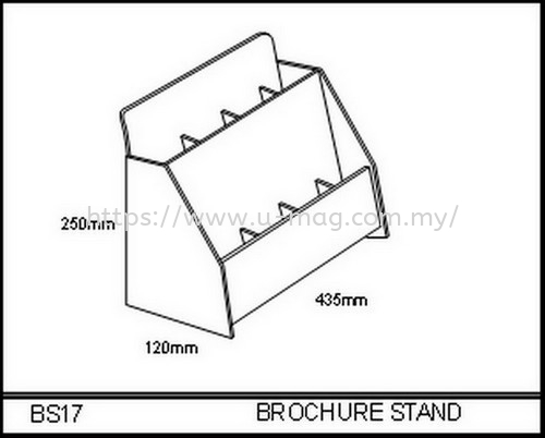 BS17 BROCHURE STAND BROCHURE STAND Malaysia, Johor Bahru (JB), Ulu Tiram Manufacturer, Supplier, Supply, Supplies | U-Mag Acrylic Products (M) Sdn Bhd