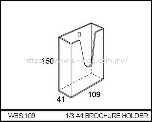 WBS109 13 A4 BROCHURE HOLDER ϼ   Manufacturer, Supplier, Supply, Supplies | U-Mag Acrylic Products (M) Sdn Bhd