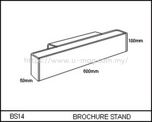 BS14 BROCHURE STAND ϼ   Manufacturer, Supplier, Supply, Supplies | U-Mag Acrylic Products (M) Sdn Bhd